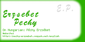 erzsebet pechy business card