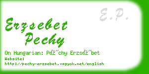 erzsebet pechy business card